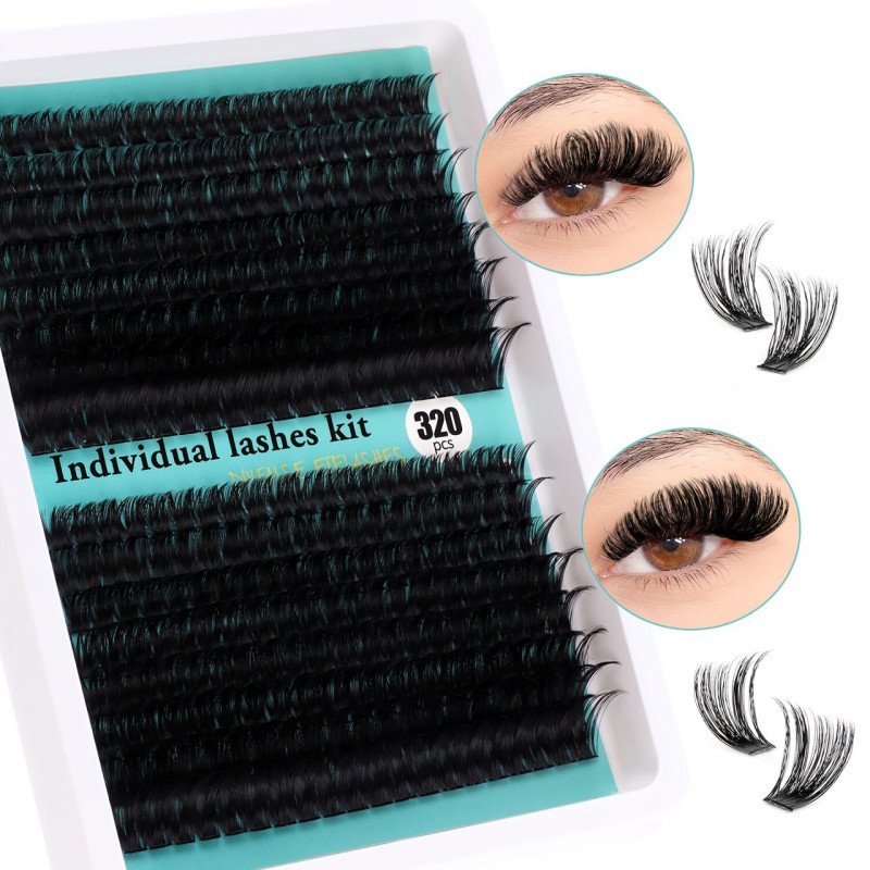 Individual Lashes Kit avec Pince 320Pcs D340L-D-MIX